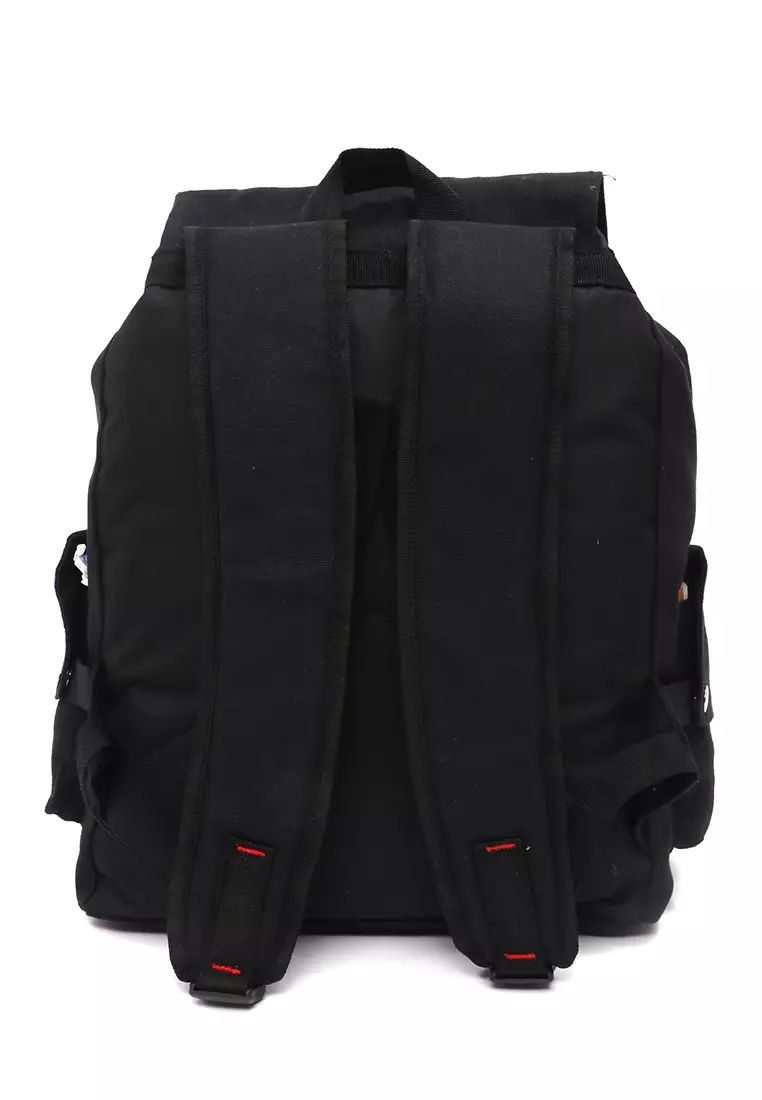 Doomb Backpack Sekolah Unisex Style Casual Many Slot Large Storage Material Canvas ORIGINAL - Black