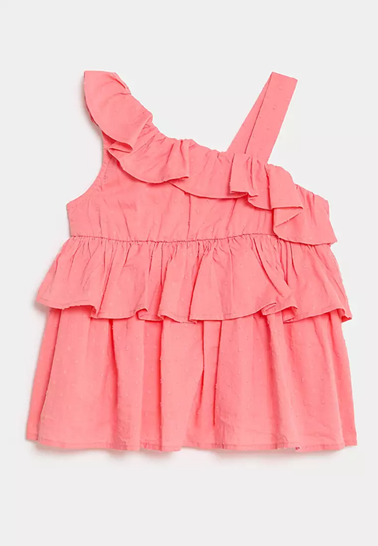 Pure Cotton Frill Blouse