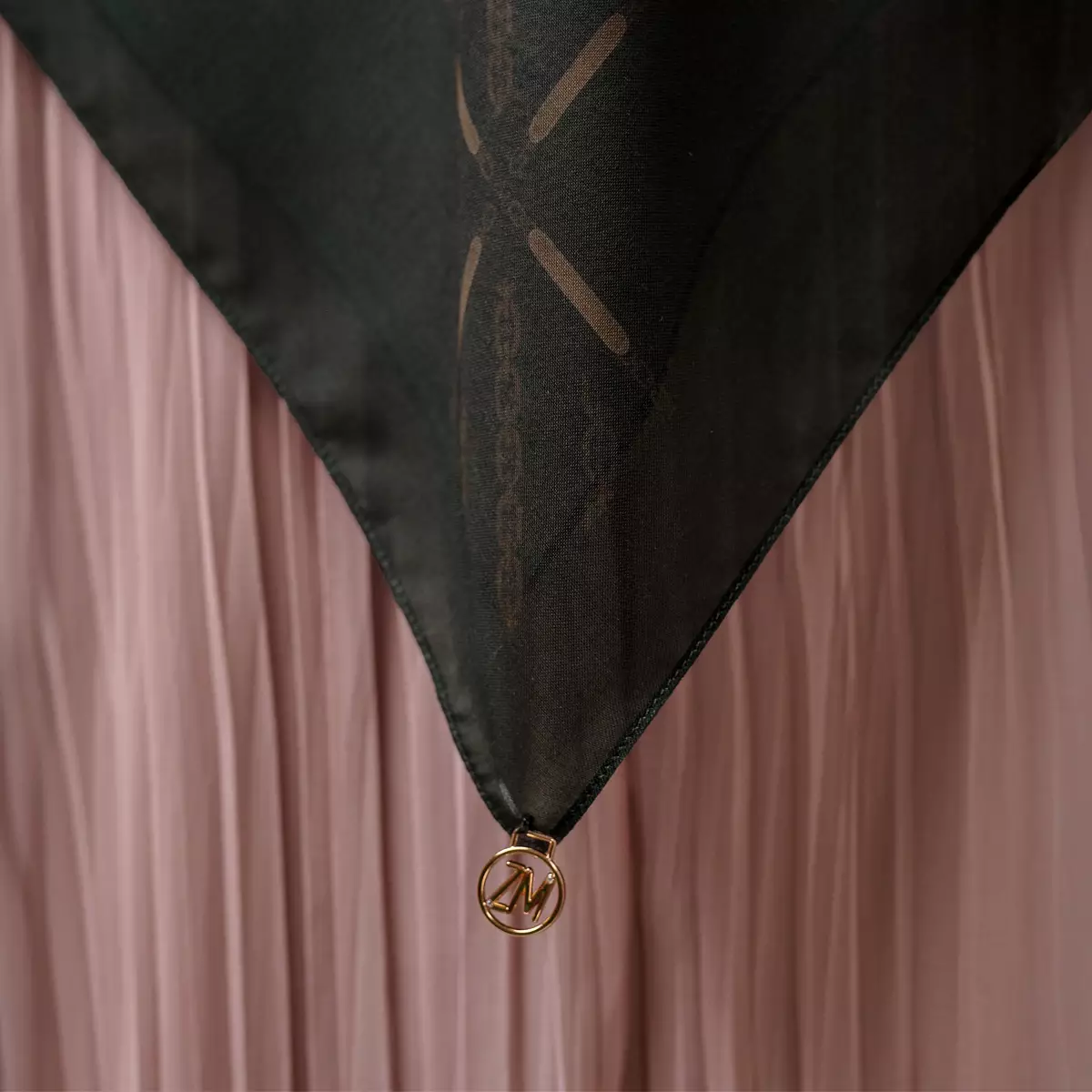 ZM Zaskia Mecca - Senandung Brown Scarf Tasdia Voil Hijab Motif - Harmoni Series | Square Segi Empat