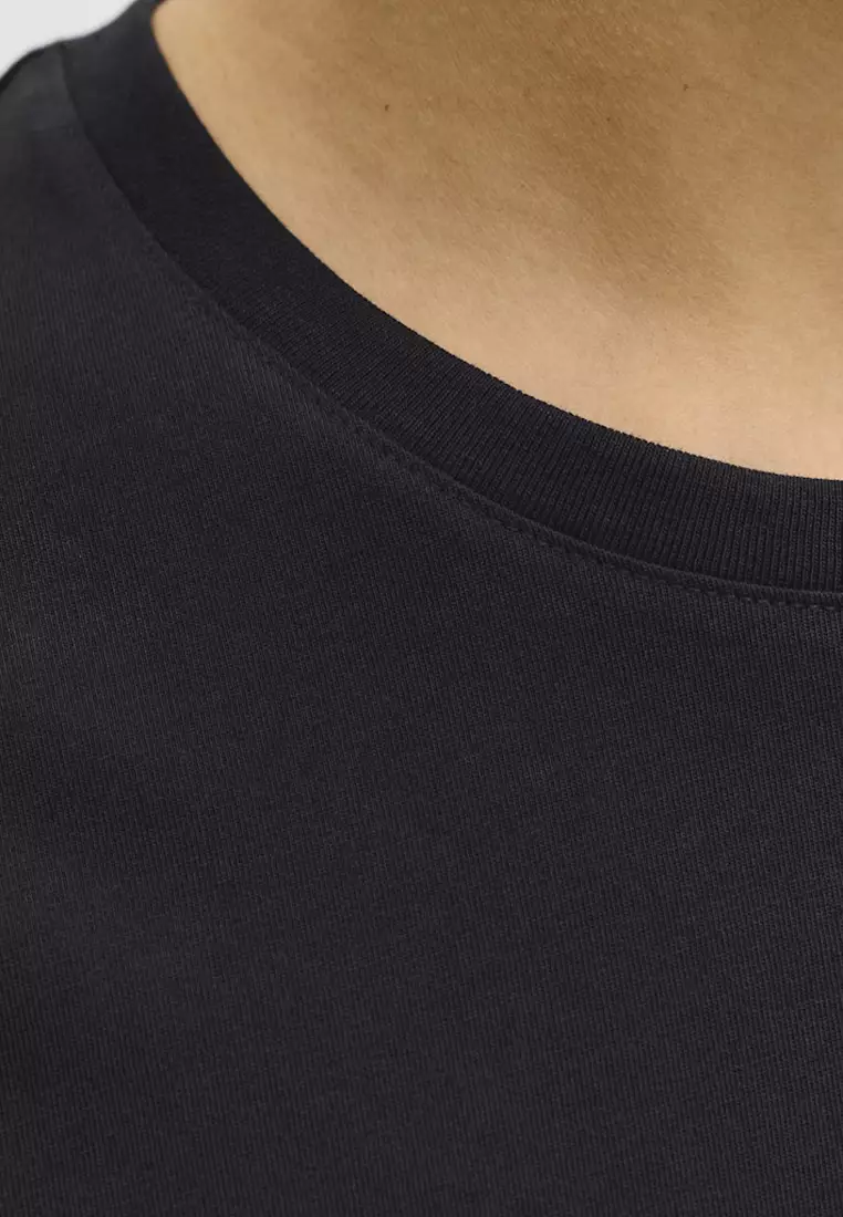 Short Sleeve Denim Crew Neck Tee