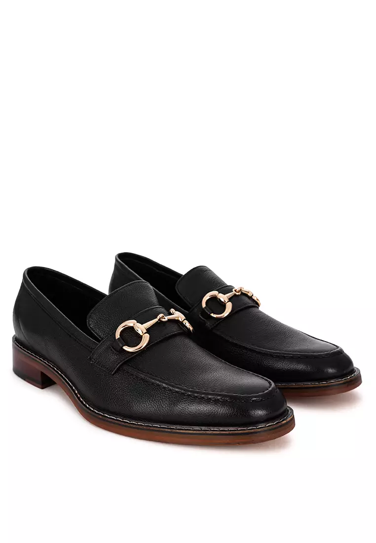 Manson Black Loafer with Buckle