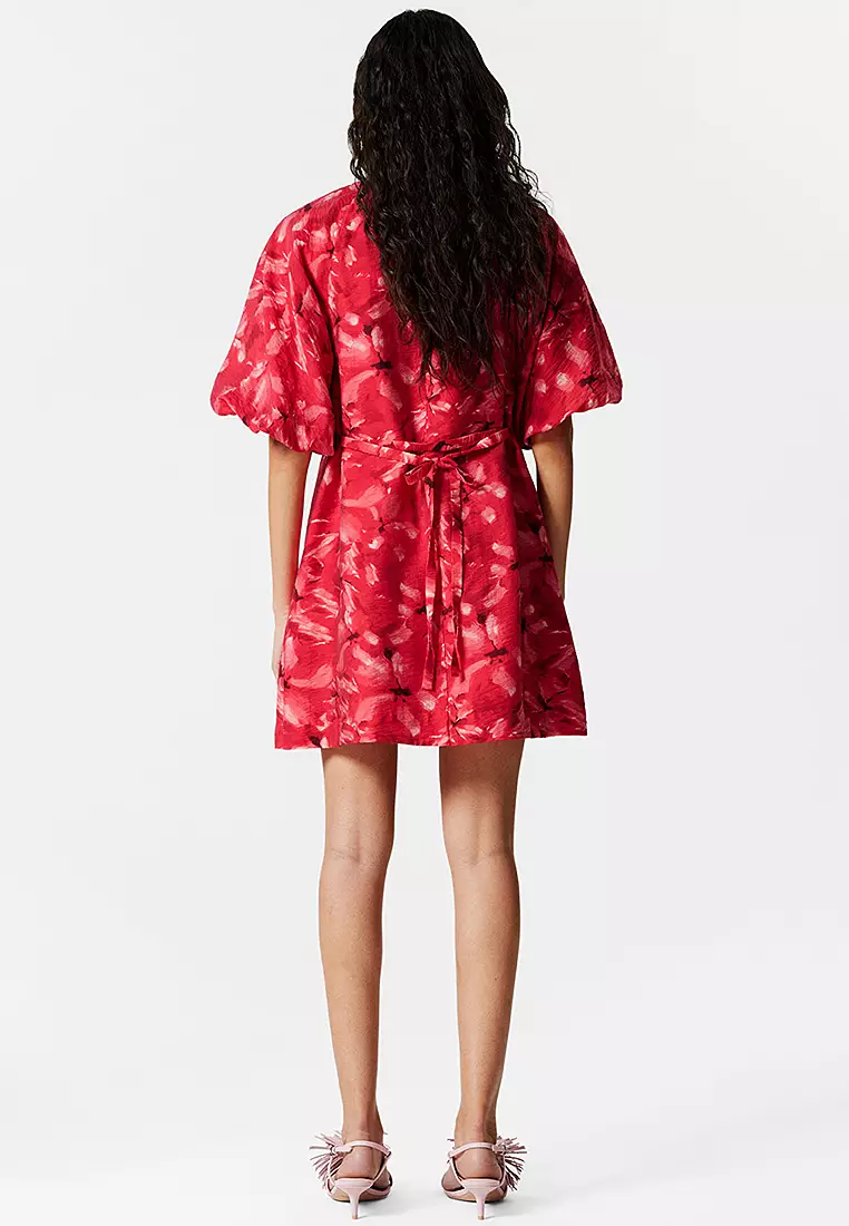 Puff-Sleeved Mini Dress