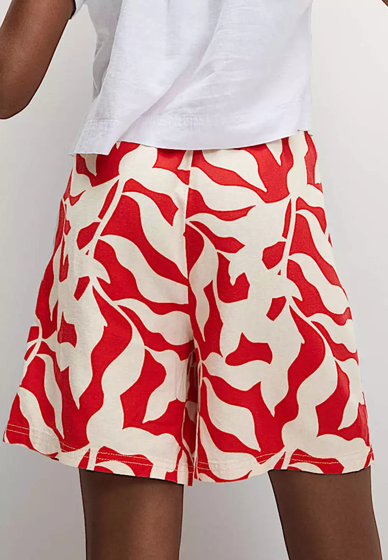 Linen Rich High Waisted Shorts