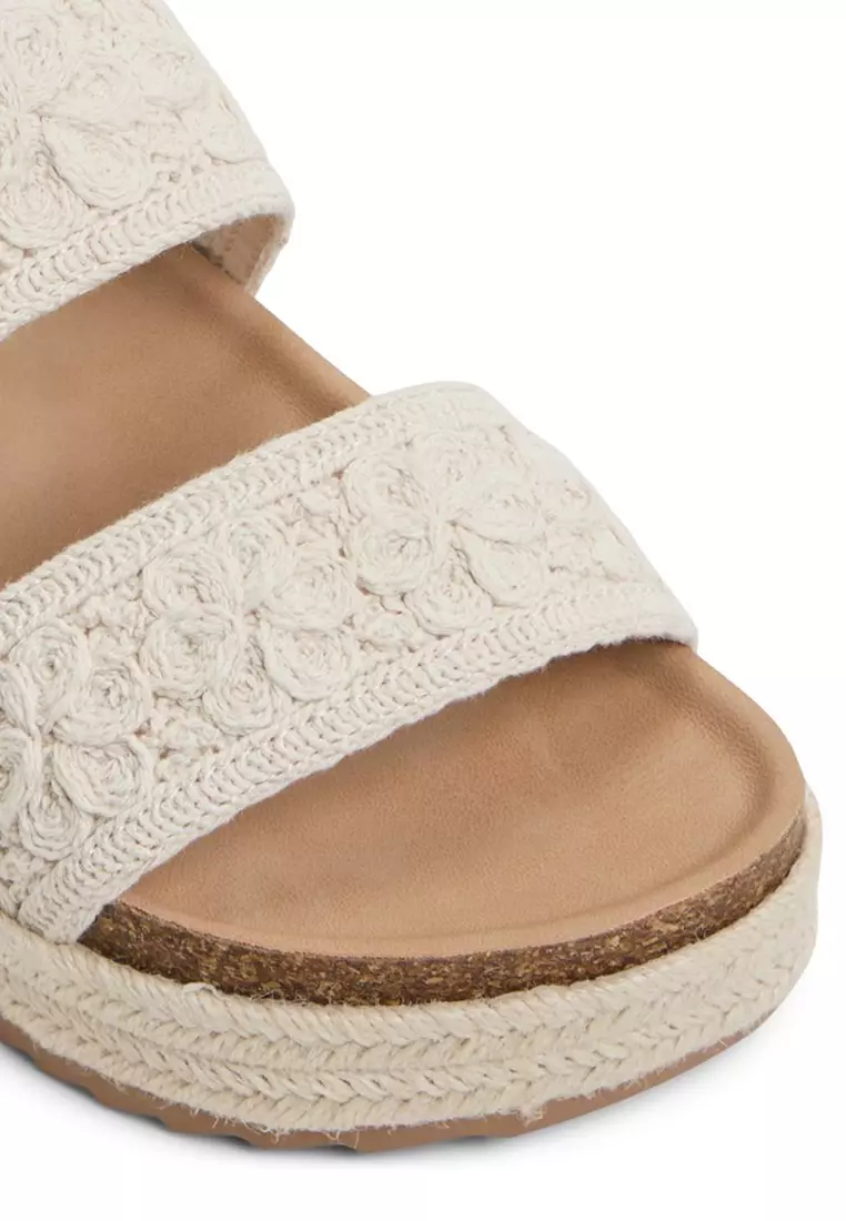 Janny Crochet Wedge Sandals
