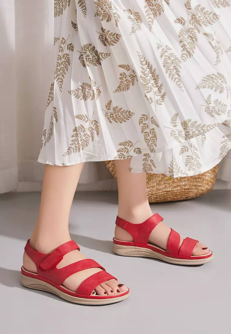 Heel Velcro Strappy Sandals ALM637-3