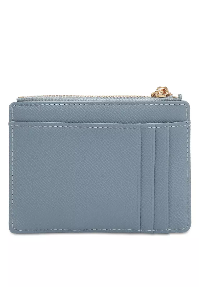 Women's Card Holder With Coin Compartment - Blue