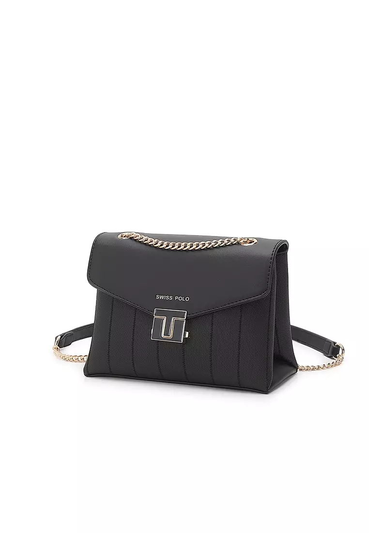 Women's Top Handle Bag / Sling Bag / Crossbody Bag - Black