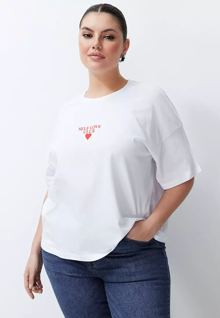 buy-trendyol-plus-size-oversized-t-shirt-2024-online-zalora-philippines