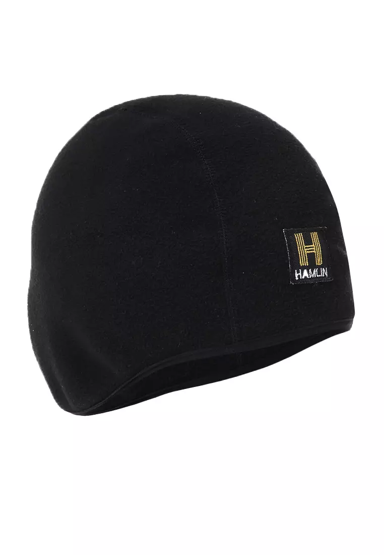 Jumpt Topi Kupluk Pelindung Rambut Olahraga Model Fleece Warm Unisex Sports Hats Material Polar Fleece Fabric ORIGINAL - Black