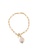 CINDERTOELLA gold Cindertoella 316L Stainless Steel with 18K Gold Plated and Freshwater Pearl Pendant Sweat Water Resistant Statement Minimal Chain Bracelet Wristwear Gold Color 3EAA8ACD1EE9FCGS_1