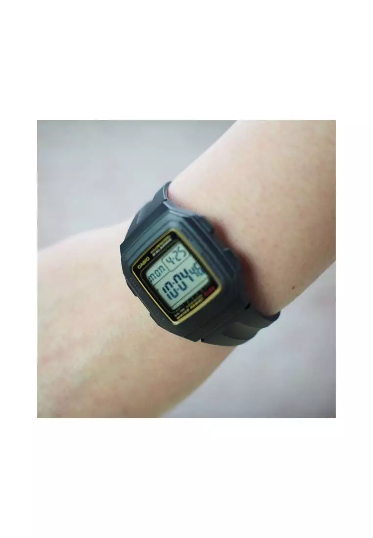 Men's Digital Watch F-201WA-9A Black Resin Band Sport Watch