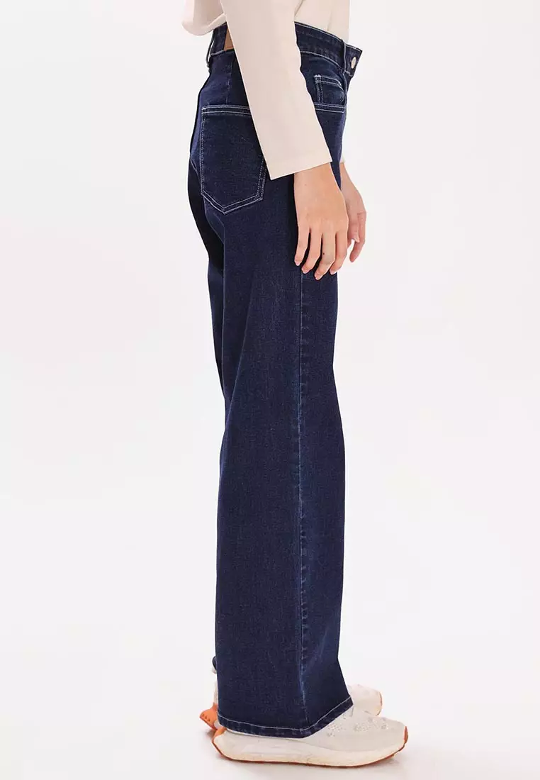 Ria Miranda Denim Blue Claris Pants