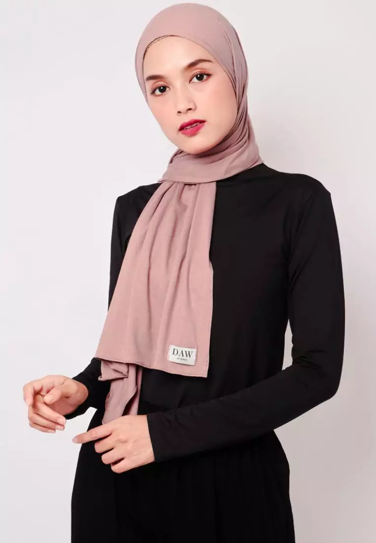 DH045 Hijab Pashmina Milan Coklat Susu