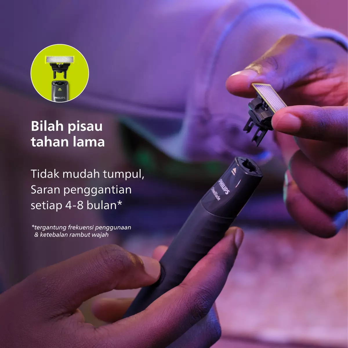 Philips Refill Oneblade QP220/51 Hybrid Blister Blade 2 Pack