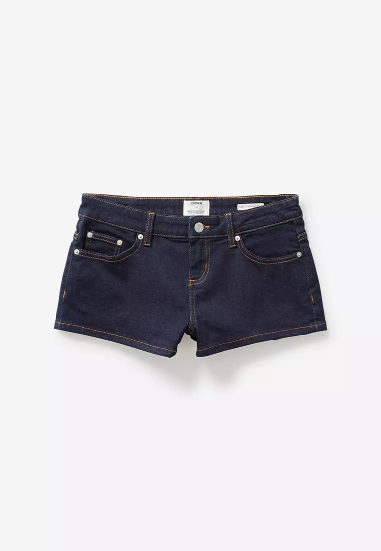 Micro Low Denim Shorts