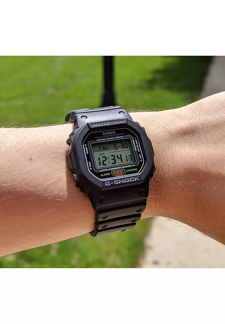 DW-5600E-1V Men Digital Watch Black Resin Band