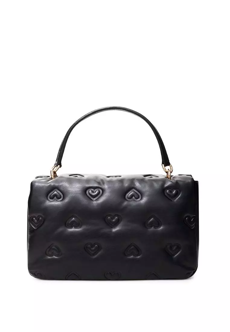 Buy Love Moschino Love Moschino Embossed Hand Black Bag with Logo