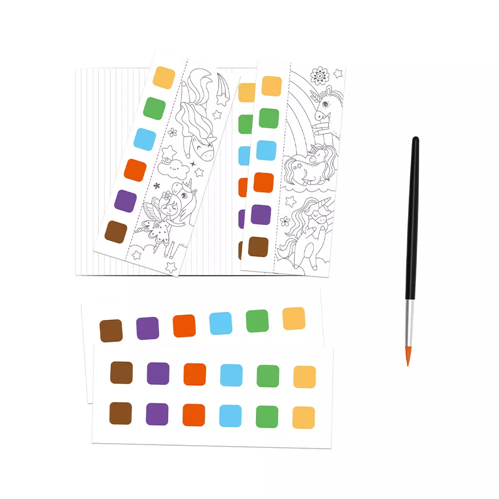 MIEREDU SET POCKET WATERCOLOUR PAINTING UNICORNS - MIX