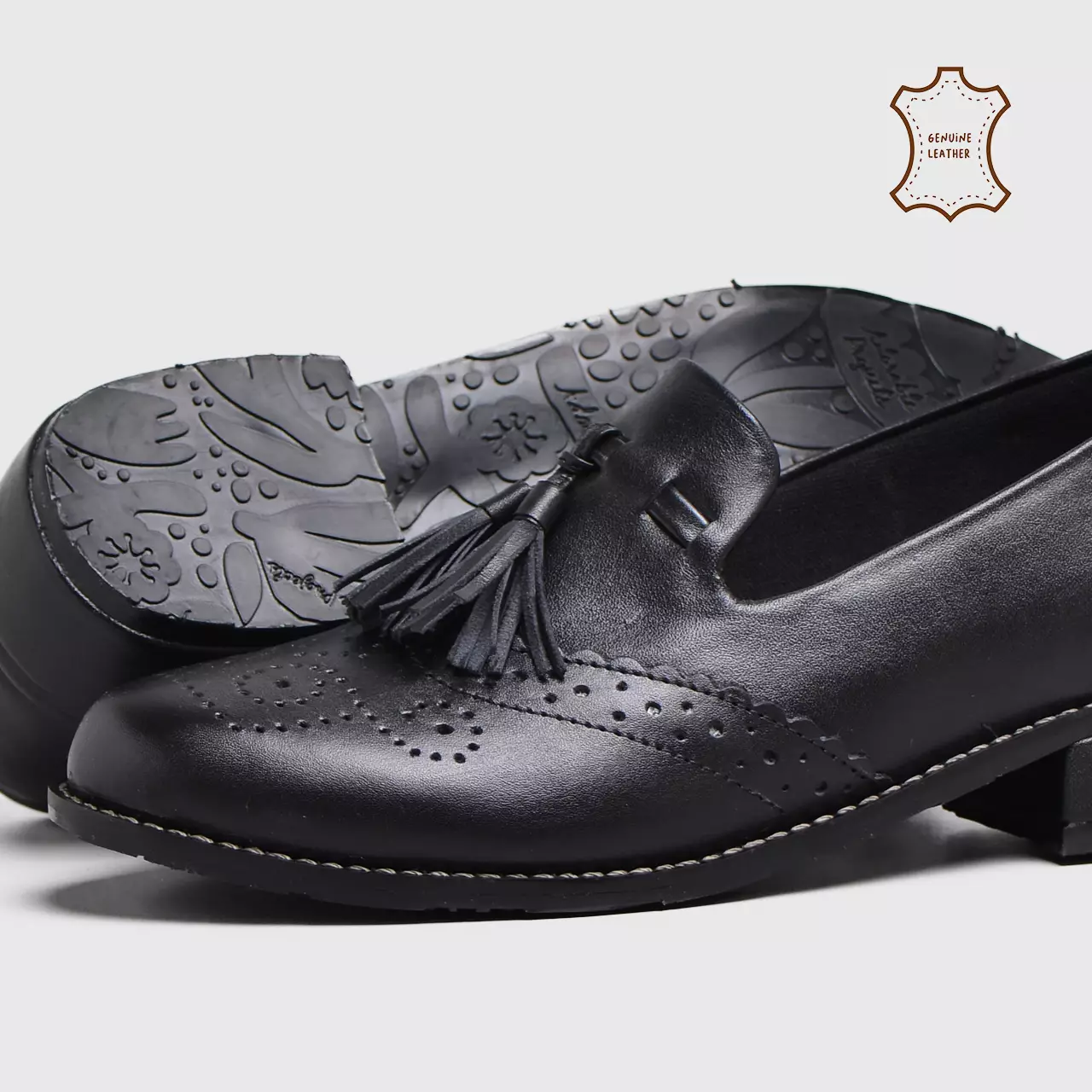 London Mini Heels Genuine Leather Black