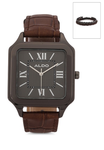 ALDO 褐色 Ybiliron Watch And Bracelet Set B9F98AC4610253GS_1