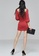Crystal Korea Fashion red South Korea-made new red ruffled party dress 2B56EAAA4F0BAEGS_6