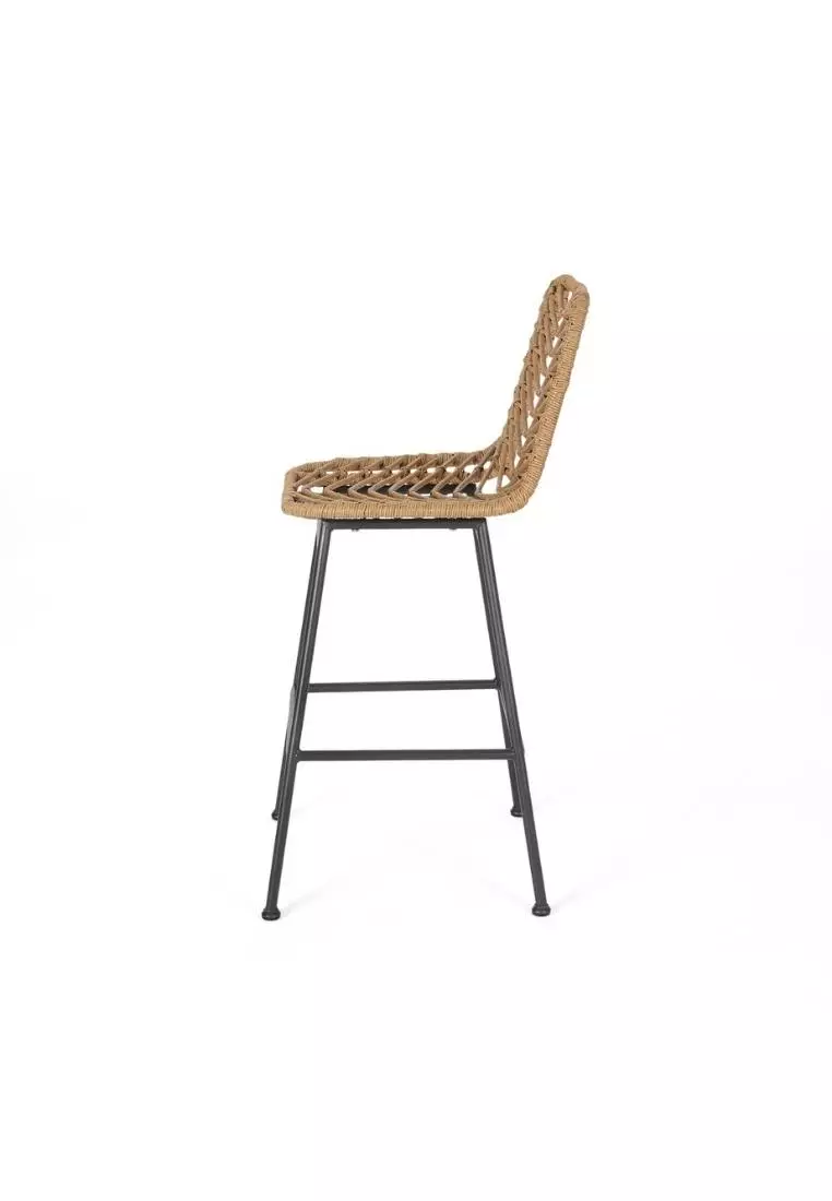 Buy FURNY MATTER Jessie Outdoor Wicker Barstools (Set of 2) Online ZALORA Malaysia
