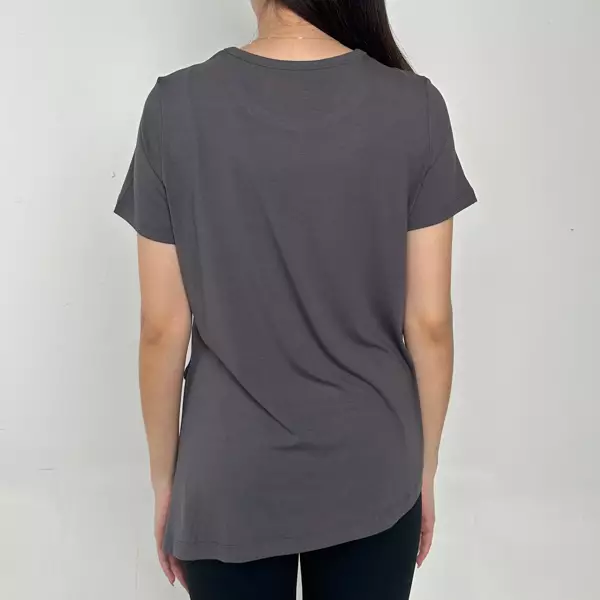 Kaos MARDI MERCREDI ACTIF AIRLIFT FLOWER BROWN GREY SIDE SLIT TSHIRT 100% ORIGINAL