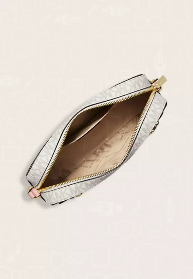 Michael Kors Jet Set Large Logo Crossbody Bag Powder Blush Multi