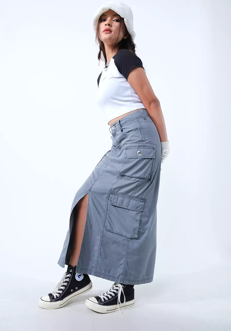 Rok Wanita Cargo Sakura Grey