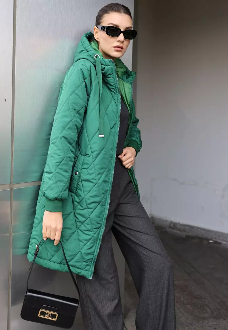 Quilted Long Down Coat
