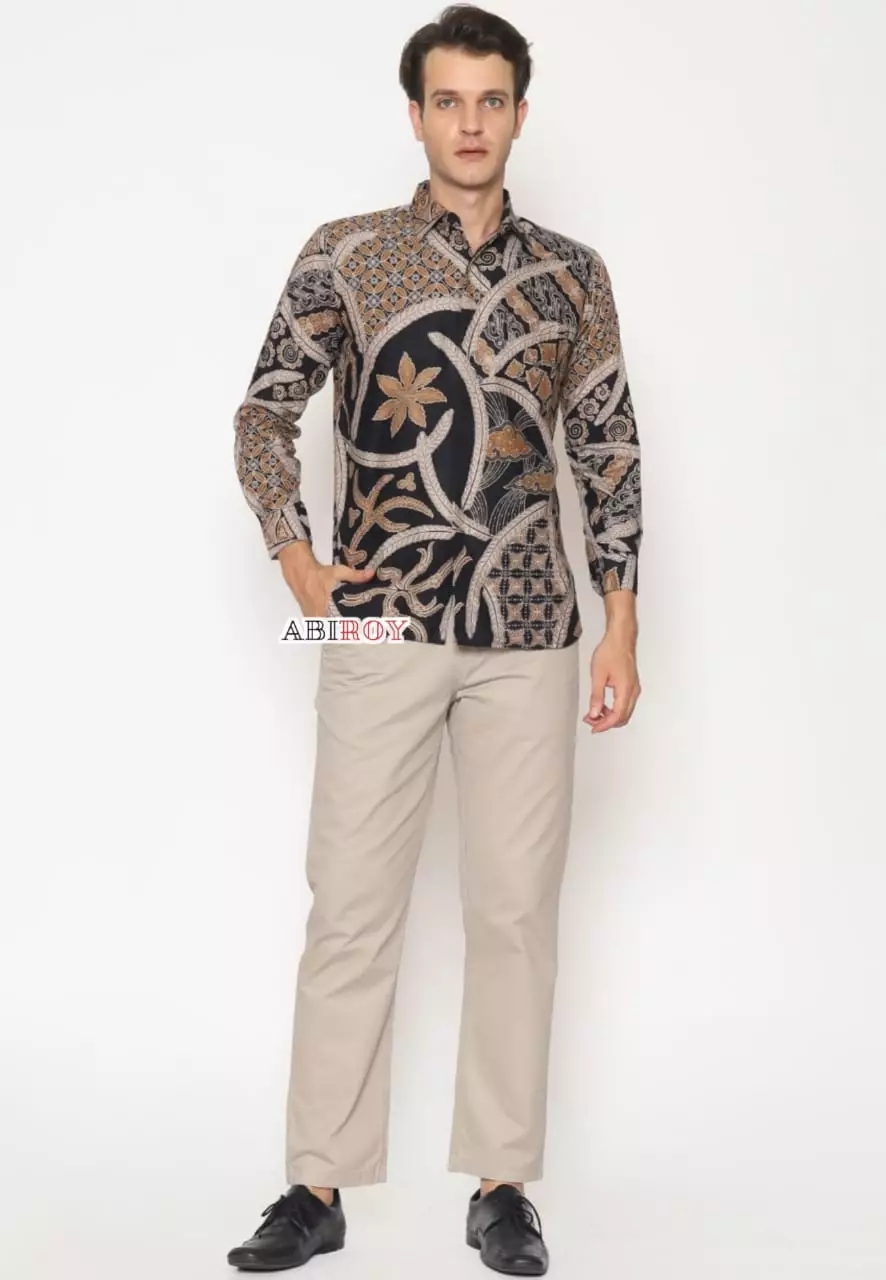 Kemeja Batik Pria Premium Slimfit Elegant Modern Lengan Panjang Gandarum
