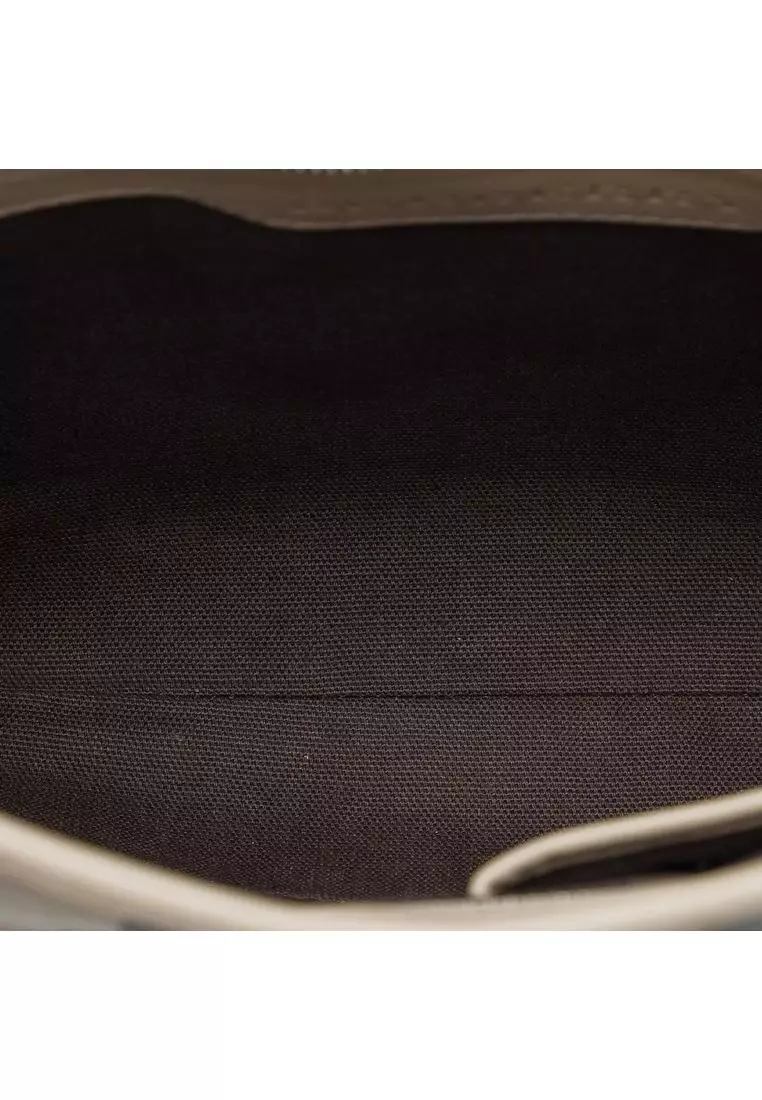 Pre-Loved Burberry Smoke Check Coated Canvas Hartham Crossbody