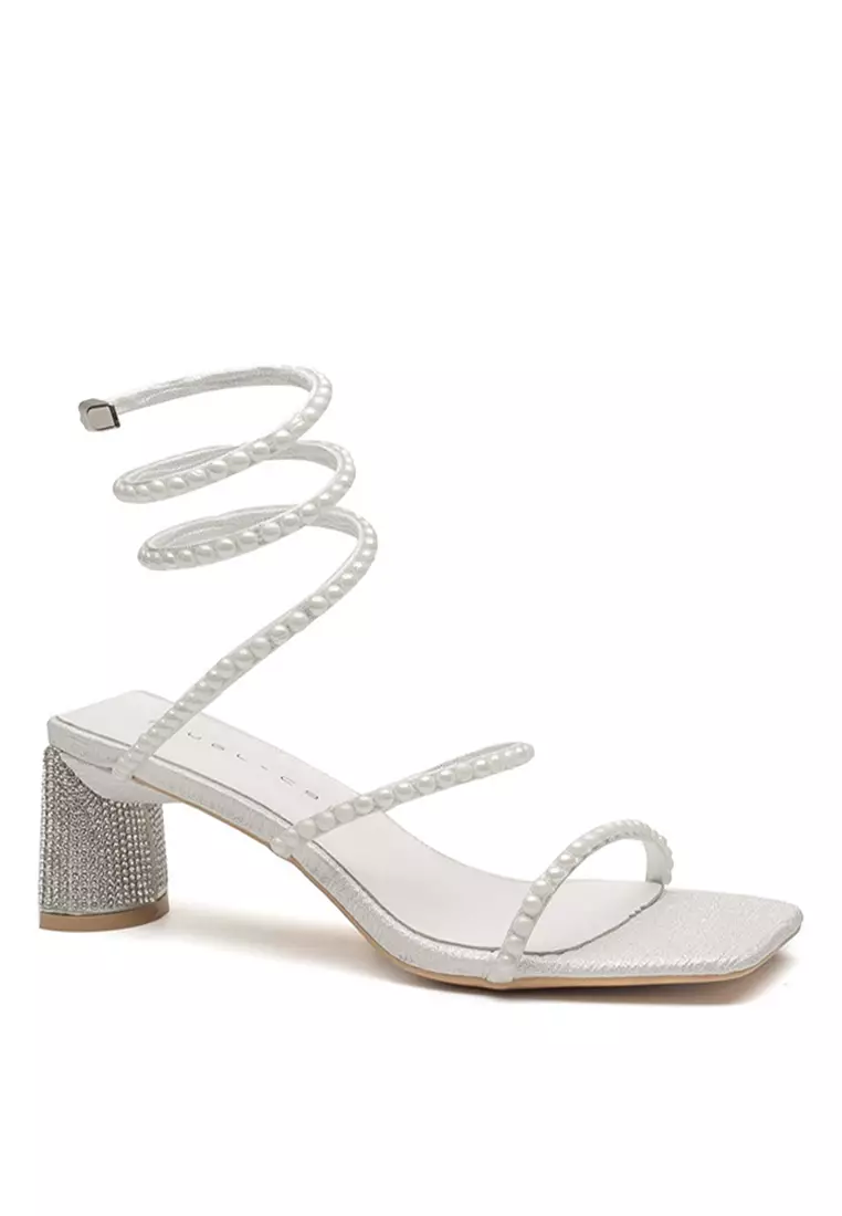 Discount on Twenty Eight Shoes  shoes - SKU: 6.5cm Winding Rhinestone Heel Sandals If68905