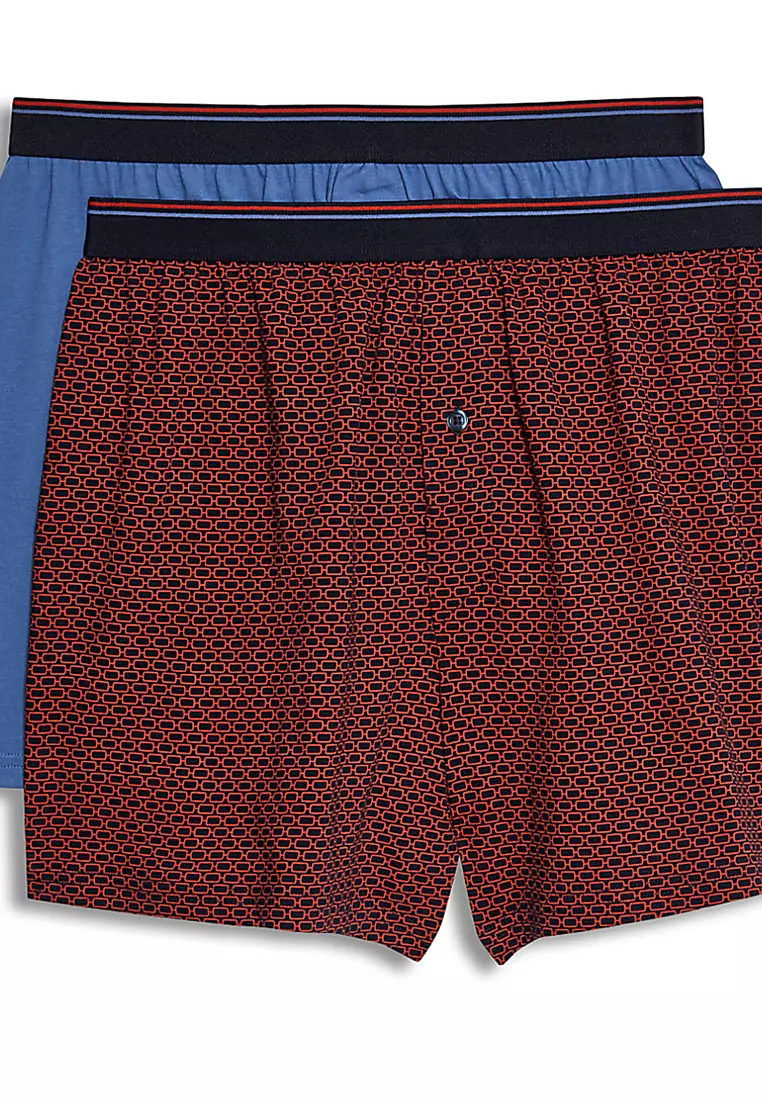 5pk Pure Cotton Assorted Jersey Boxers