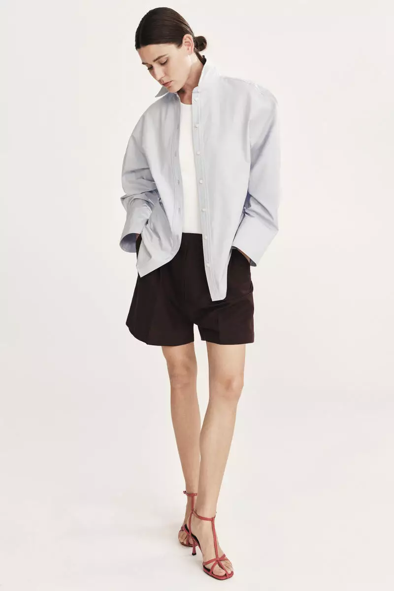 Tailored linen-blend shorts
