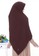 First Hijab brown Nasya Square Hijab In Dark Chocho 42F99AAE6E0A18GS_2