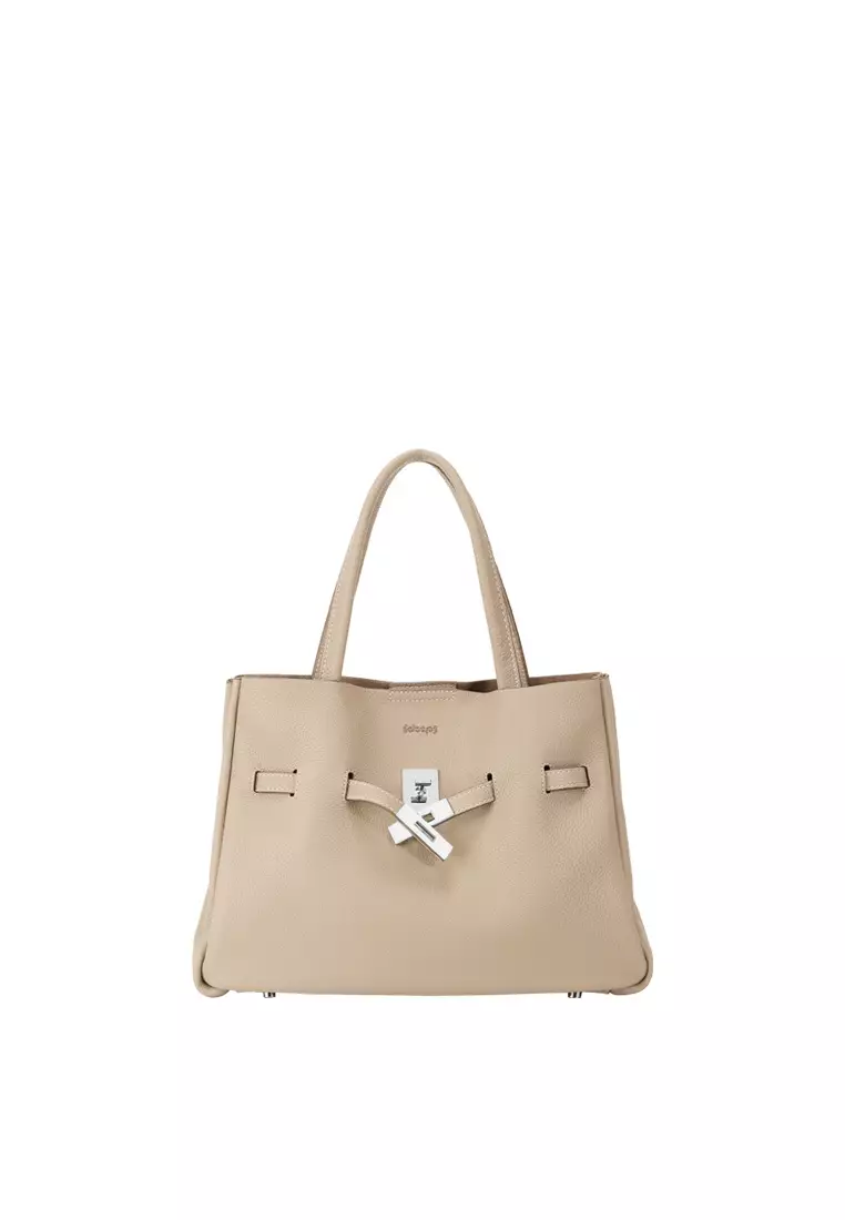 SAOIRSE Soft Structural Belt Tote Bag - Toffee