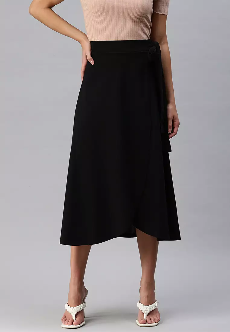 Black midi maxi top skirt