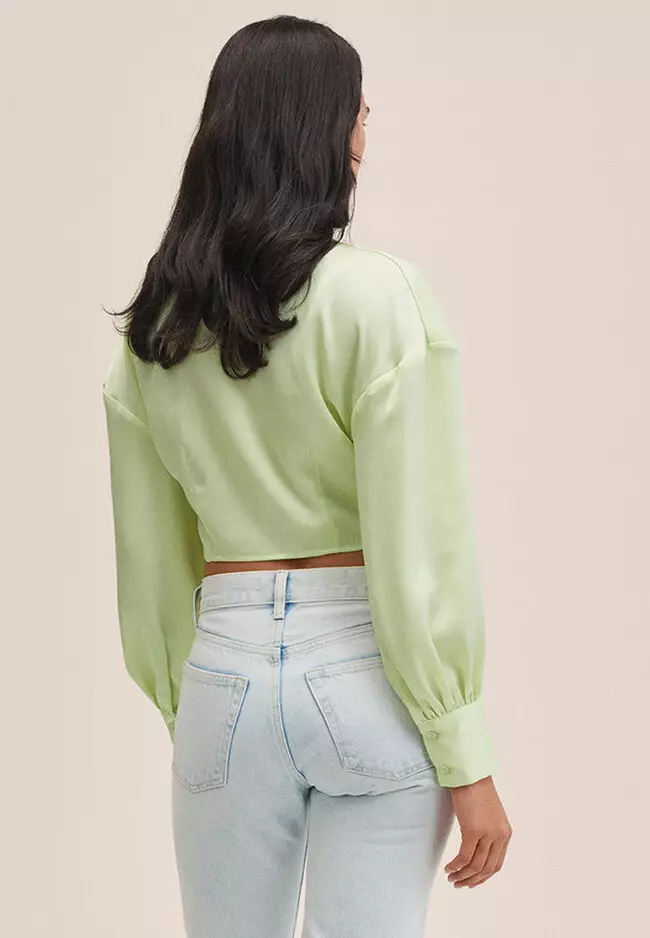 Satin Crop Blouse