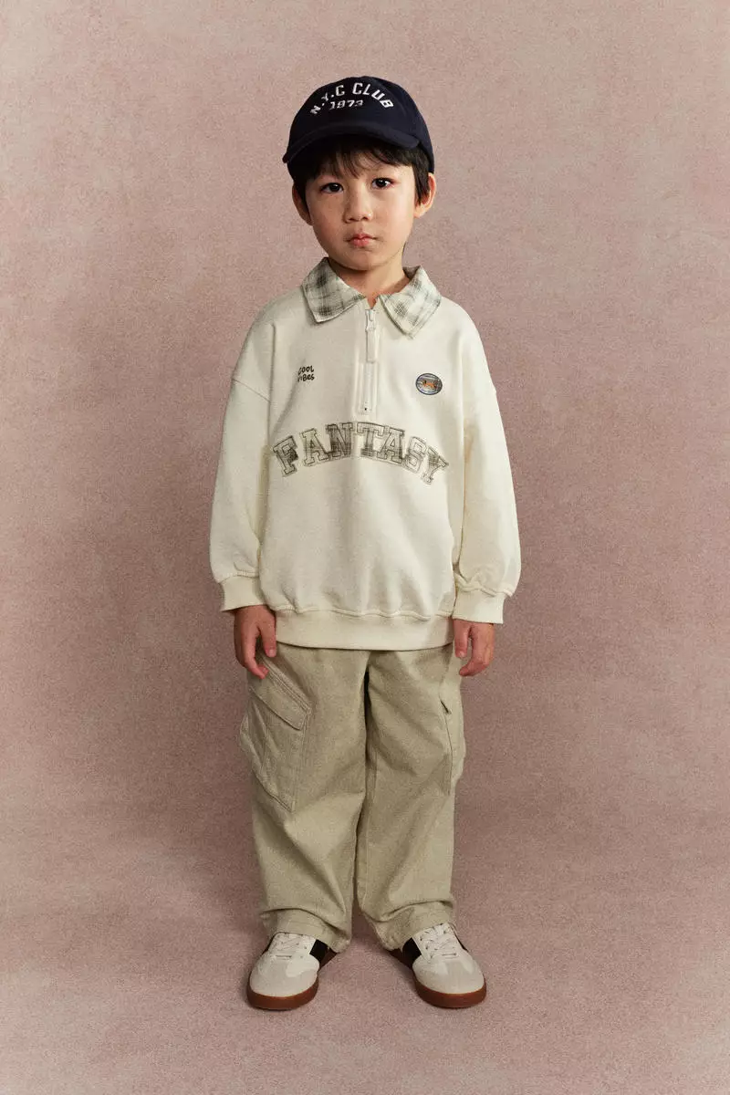 Motif-detail zip-top sweatshirt