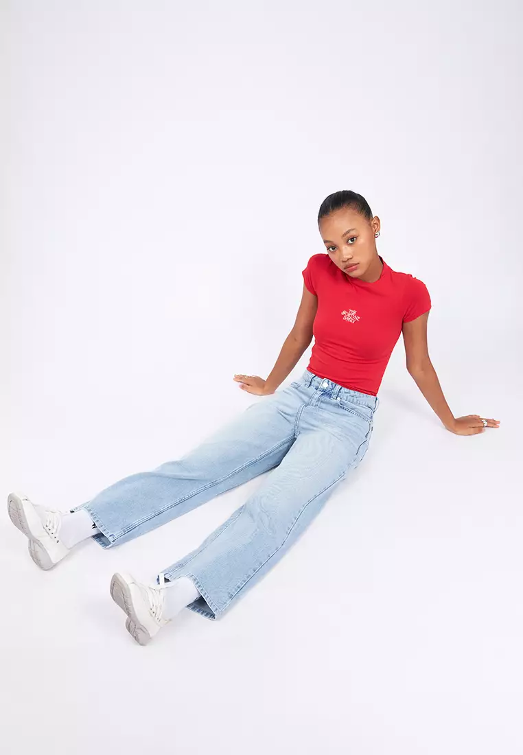 Straight Fit Denim Pants