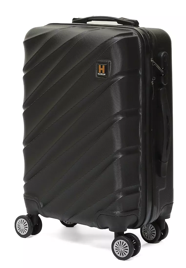 Carlton Koper Cabin Hardcase Unisex Size 20Inch Suitcase Combination Lock Large Compartment Material ABS+PVC Coated ORIGINAL - Black