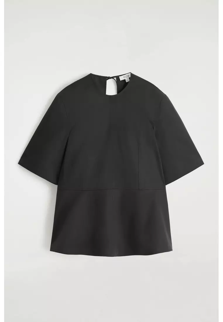 COTTON PEPLUM TOP