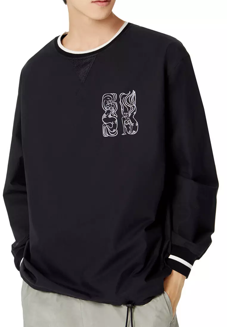 "Mermaids" Sweatshirt in Black