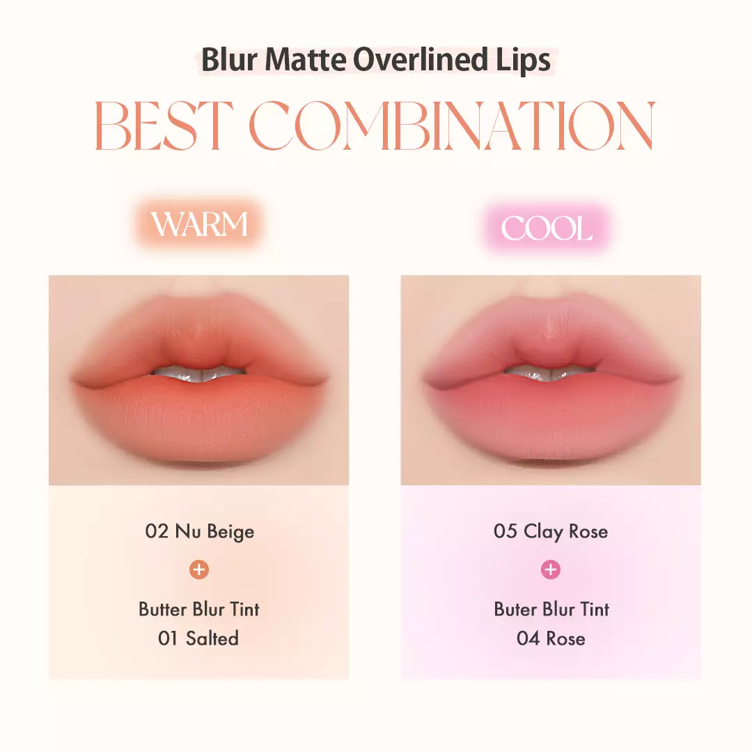 Holika Holika Mellow Blurring Lip Pencil 04 Overripe | Lip, Eye, & Cheek Pencil with Blending Brush