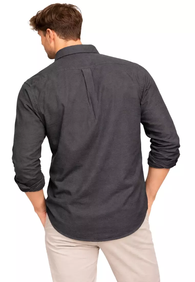 Long Sleeve Dobby Woven Shirt