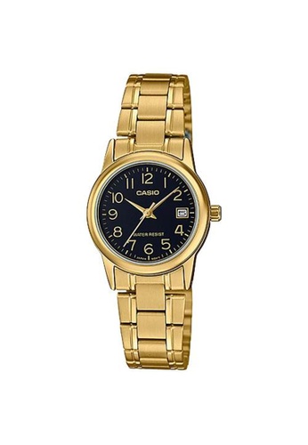 CASIO gold Casio Small Analog Watch (LTP-V002G-1B) 2AF0AACE186909GS_1