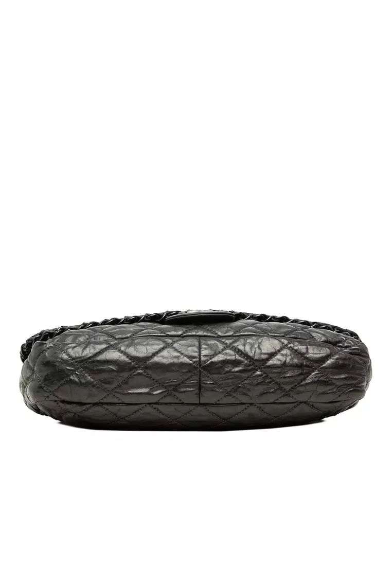 Pre-Loved Chanel Medium Quilted Metallic Aged Calfskin Chain Me Flap
