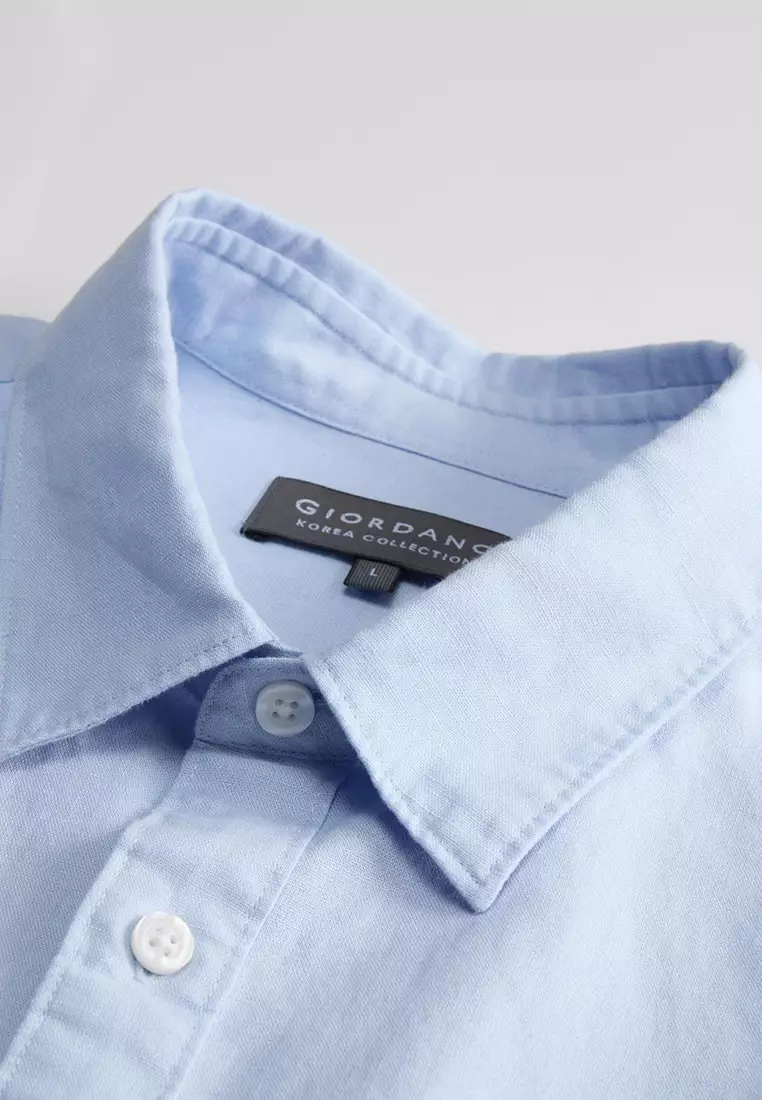 (Online Exclusive) Korea Collection Long Sleeve Cotton Shirt