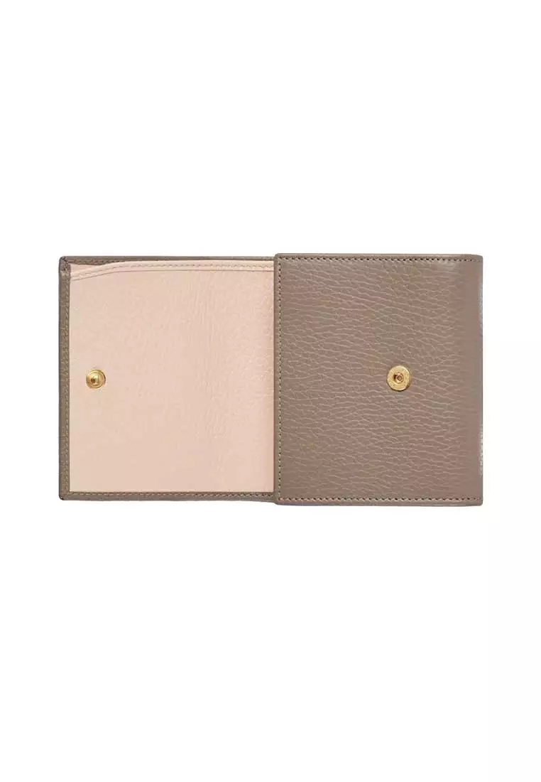 Petite Marmont Small Wallet In Calf Leather Grey 598587